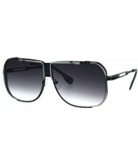 Oversized Mens Gradient Lens Retro Oversize Pilot Racer Sunglasses Silver Smoke - CE17AA3LQT9 $11.92