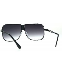 Oversized Mens Gradient Lens Retro Oversize Pilot Racer Sunglasses Silver Smoke - CE17AA3LQT9 $11.92