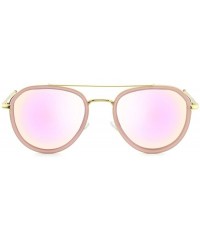 Round Stylish Polarized Sunglasses 100% UV Protection For Women - F-pink - CS18GO4HUS7 $19.70