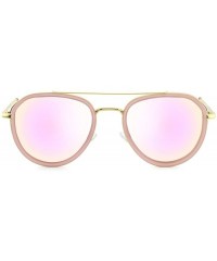 Round Stylish Polarized Sunglasses 100% UV Protection For Women - F-pink - CS18GO4HUS7 $8.67