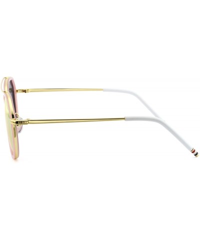 Round Stylish Polarized Sunglasses 100% UV Protection For Women - F-pink - CS18GO4HUS7 $19.70