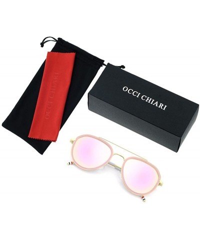 Round Stylish Polarized Sunglasses 100% UV Protection For Women - F-pink - CS18GO4HUS7 $19.44
