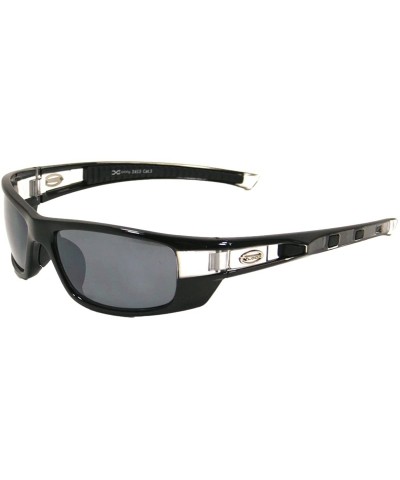 Wrap Sport Wrap Cycling Running Fishing Hiking Sunglasses 3142 - Black - CP11LF9Q303 $19.54