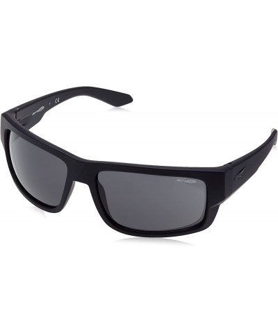 Rectangular Men's An4221 Grifter Rectangular Sunglasses - Fuzzy Black/Dark Grey - CD12G8H2S4V $37.68