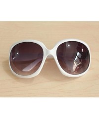 Oval Women Retro Style Anti-UV Sunglasses Big Frame Fashion Sunglasses Sunglasses - White - C318R6XC58N $8.88