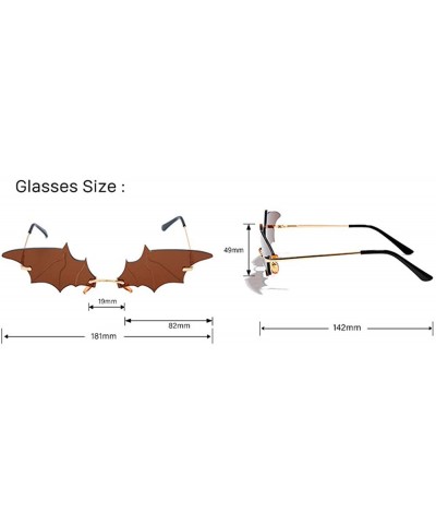 Rimless Sunglasses Luxury Rimless Glasses Eyeglasses - Red - CX190LKL0SC $9.47