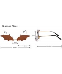 Rimless Sunglasses Luxury Rimless Glasses Eyeglasses - Red - CX190LKL0SC $9.47