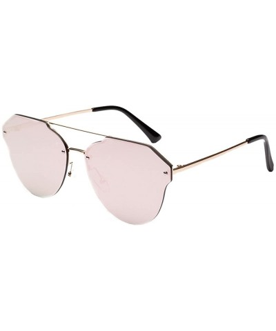 Rimless Sunglasses Vintage Glasses Eyewear Rimless - Or - C218QNESY64 $15.57