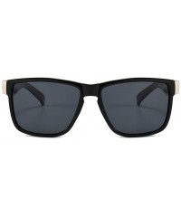 Goggle Men Polarized Driving Sunglasses Classic Square Sun Glasses Vintage Driver UV400 Goggles Male Shades - CF199L5GMY2 $15.49