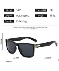 Goggle Men Polarized Driving Sunglasses Classic Square Sun Glasses Vintage Driver UV400 Goggles Male Shades - CF199L5GMY2 $15.49