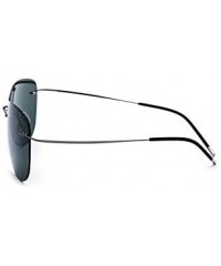 Rimless 100% Real Titanium No Screw Rimless Polarized Sunglasses For Men Women Ultralight - CV185HGRQ60 $31.73