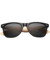 Wayfarer Prevent Radiation Classic Bamboo Wood Sunglasses - Matte Black - CN17XXODHCW $8.83