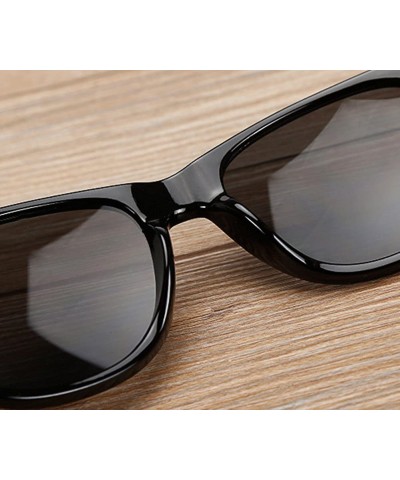 Wayfarer Prevent Radiation Classic Bamboo Wood Sunglasses - Matte Black - CN17XXODHCW $8.83