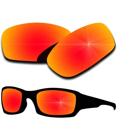 Sport Polarized Replacement Lenses Fives Squared Sunglasses - Multiple Colors - Orange Red Mirrored Coating - CX185EE6772 $23.21