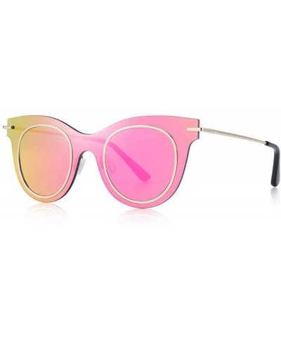 Wrap Women Fashion Cat Eye Sunglasses Wrap Frame UV400 Protection S6276 C06 Brown - C04 Red - CI18YZT9DYM $23.23
