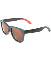 Wayfarer Wooden Sunglasses Skateboard Design - Shades That Float - Black - CH17Z74TE5D $49.55