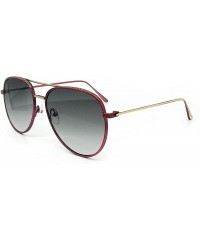Oversized FV7108-1 Premium Oversized Flat Aviator Tinted Retro Sunglass - Rose Pink - C018R9EUI9M $31.33