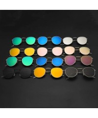Shield New Brand Designer Vintage Oval Sunglasses Women Retro Clear Lens Eyewear Round Sun Glasses - Gold Blue - C6198A4D3GM ...