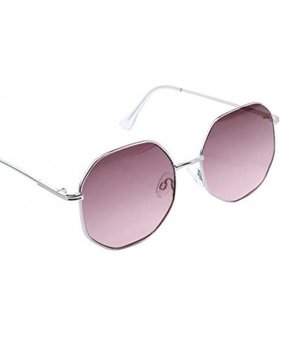 Oversized Fashion Oversized Sunglasses for Men and Women Polygon Mirrored Lens with Case - UV 400 Protection - C218T3KN2UW $1...