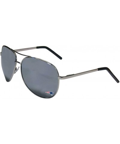 Aviator NFL Sports Fan Shop New England Patriots Aviator Sunglasses One Size Silver - CU110KVBYKL $12.35