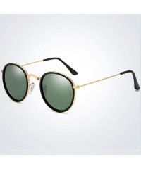 Round Classic Polarized Sunglasses Round Glasses Women Men Metal Driving Sun UV400 Shades Eyewear Oculos De Sol - 5 - CM197Y7...
