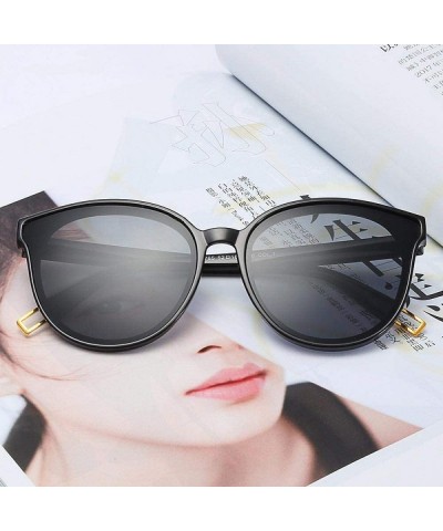 Aviator Luxury Vintage Round Sunglasses Women Brand Designer 2019 Cat Eye Leopard - Mercuryblue - CS18Y3ONDIX $12.15