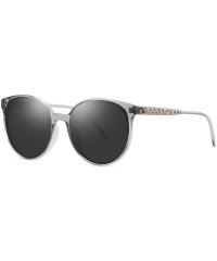 Square Women Polarized Sunglasses Retro Round Eyewear Full Rimmed Protection Anti-UV for Outing - Gray - CR18QZ2ZEL7 $13.63