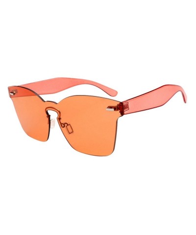 Oversized Protection Oversized Butterfly Sunglasses - Orange - CE18Q7K3TEU $17.14