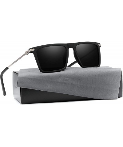 Square Mens Polarized Sunglasses for Men Rectangular Driving Running Fishing Sun Glasses for Women UV400 Protection - CT18M09...