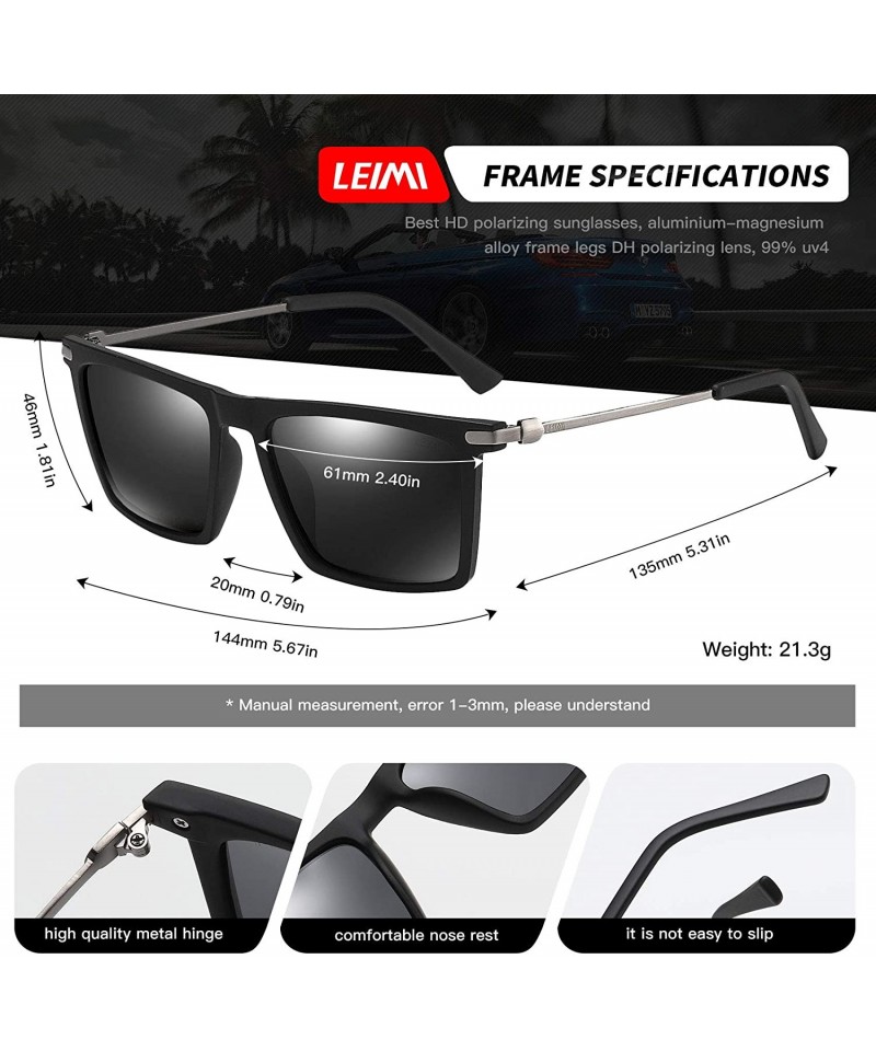 Mens Polarized Sunglasses for Men Rectangular Driving Running