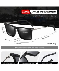 Square Mens Polarized Sunglasses for Men Rectangular Driving Running Fishing Sun Glasses for Women UV400 Protection - CT18M09...