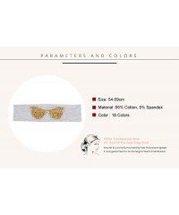 Wrap Plain Stretch Headb s Sunglasses Elastic Headb Rhinestones Hair B - Silver Black - CM18T74MKN2 $61.69