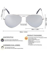 Oval Classic Crystal Glass Lens Retro Square/Aviator/Round Metal Frame Sunglasses for Men Women-100% UV400 Protection - CF193...