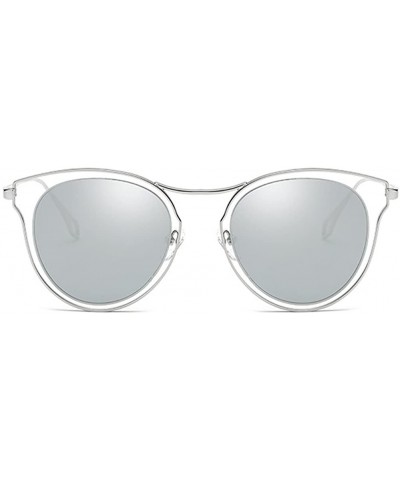 Oversized Fashion Polarized Sunglasses UV Mirrored Lens Oversize Metal Frame - C4 - CM18DKA48C7 $14.95