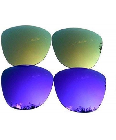 Oversized Replacement Lenses Frogskins Purple&Gold Color Polarized 2 Pairs-! - Purple&gold - C9125VL3PSX $26.56