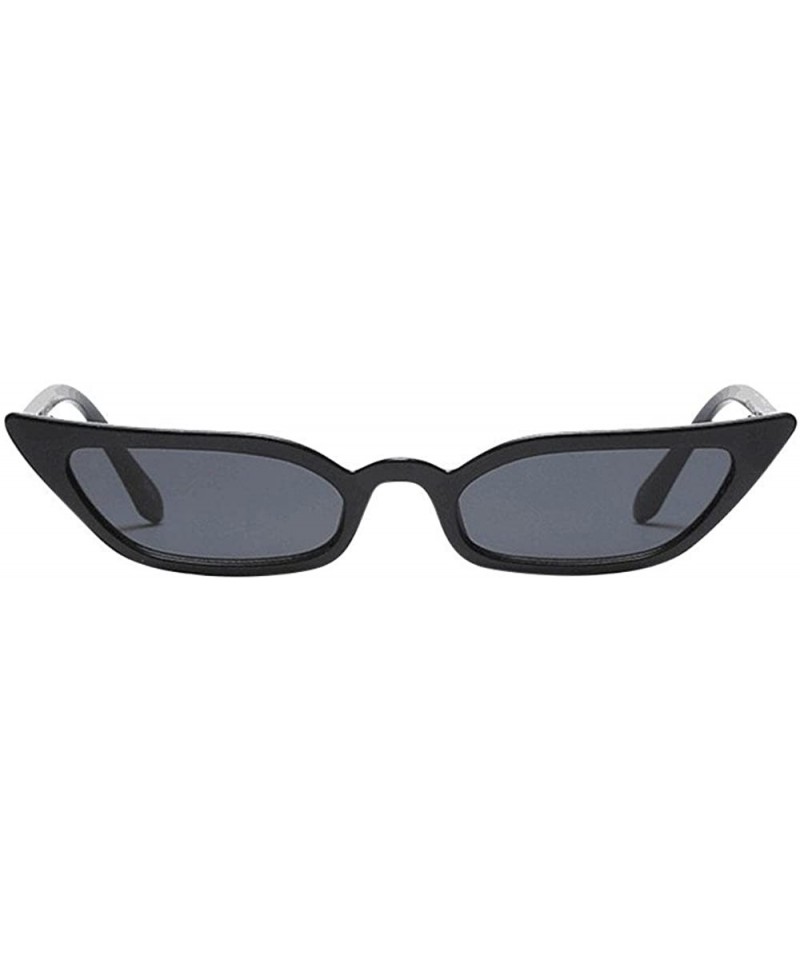 Round Women Vintage Cat Eye Sunglasses Retro Small Frame UV400 Eyewear Fashion Candy Colored Goggles - Black - C518RKCSXMM $1...