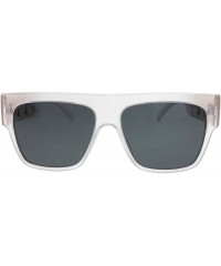 Square New York Cache Cuban Link Polarized Sunglasses - Frost - CB196MTR34L $28.39