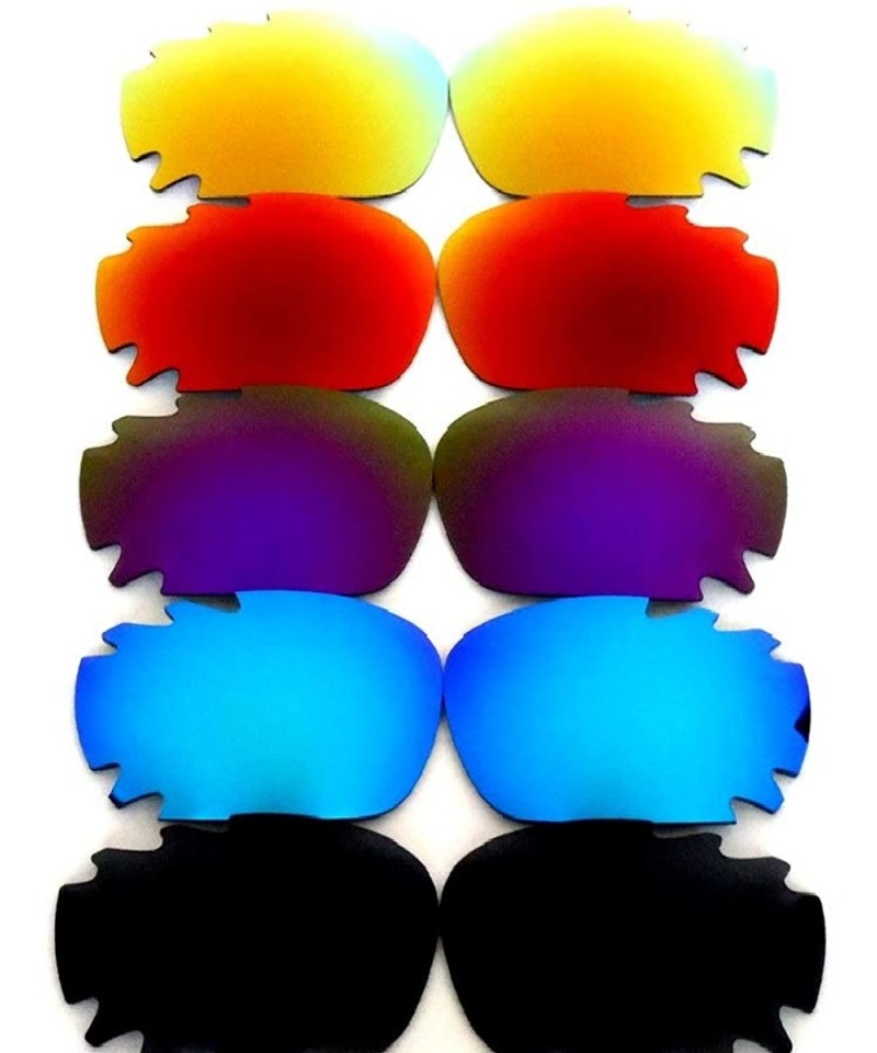 Oversized Replacement Lenses Jawbone Blue&Red Color Polarized 2 Pairs 100% UVAB - Clear - C112IIBIEBL $26.33