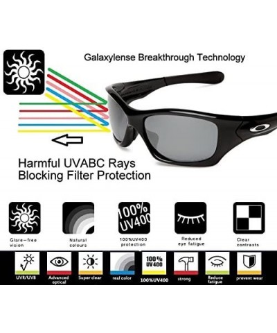 Oversized Replacement Lenses Jawbone Blue&Red Color Polarized 2 Pairs 100% UVAB - Clear - C112IIBIEBL $26.33