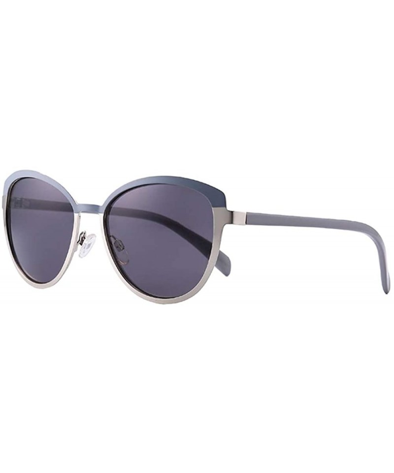 Round Fashion Sunglasses with Case for Women Classic Round Frame Eyewear UV 400 Protection - Gray - CL18TI95C8Q $45.68