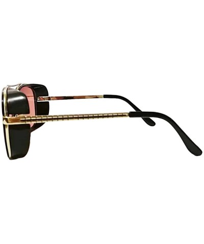 Square Iron Man Tony Sunglasses Unisex Retro Side Shields Steampunk Sunglasses - C8 - C418GMNNMM2 $31.76