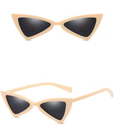 Cat Eye Adult Irregular Eye Sunglasses Retro Eyewear Fashion Radiation Protection Retro Cat's Eye - E - CU18NQOHHI6 $9.48