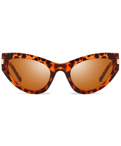 Oval Women Sunglasses Retro Black Grey Drive Holiday Oval Non-Polarized UV400 - Brown - CQ18R6X7TH6 $8.09