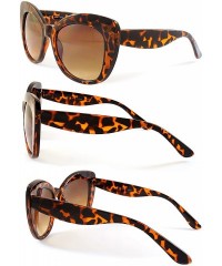 Cat Eye Women's Retro Oversize Cat-Eye Sunglasses A015 - Black/ Purple Gradient - CO184A0GT59 $9.38