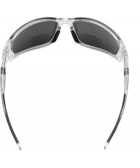 Sport Bifocal Sports Sunglasses TR90 Frame Outdoor Reading Sunglasses - Clear-grey-lens - CX18NMIM8AY $10.31