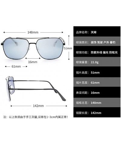 Oval UV 400 Lens Protection Sunglasses for Men Women Aviator Polarized Metal - Blue - CH18GX3IQKZ $45.12