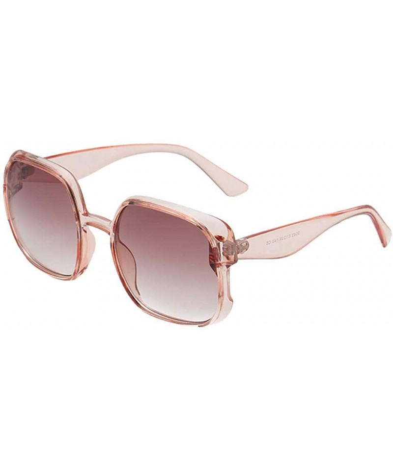 Square Vintage Sunglasses Unisex Big Frame Eyewear Summer Outdoor Sport Sun Glass - A - C518S0L8IIW $9.69