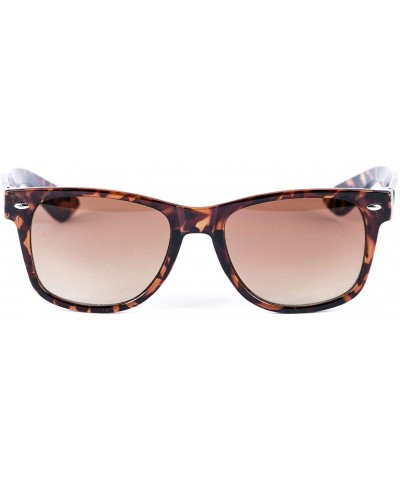 Wayfarer Classic Style Full Lens (No Bifocal) Reading Sunglasses for Men and Women - Brown/Tortoise - CK18QHMIZC2 $12.52
