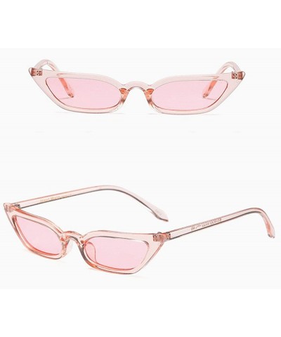 Sport Fashion Women Glasses Vintage Cat Eye Sunglasses Ladies Small Frame UV400 Eyewear - Pink - CZ196HEEKXE $8.93