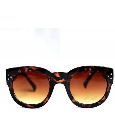 Oversized Womens Oversized Big Lens Black Brown Shade Thick Frame Sunglasses - Leopard-a - C712HXDMQJL $27.52